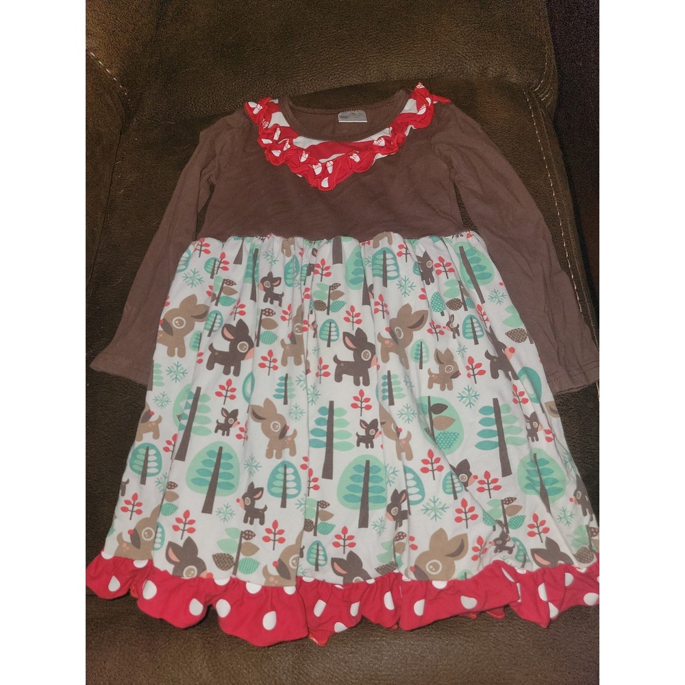 Boutique Christmas holiday reindeer dress size XL fits like a 6 7‎